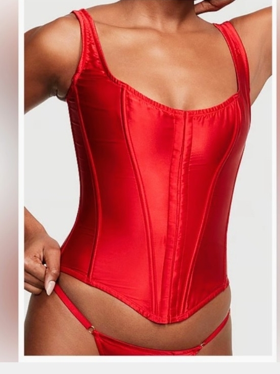 Victoria's Secret Other - NWT- Victoria's Secret Red Satin Corset Bustier Only